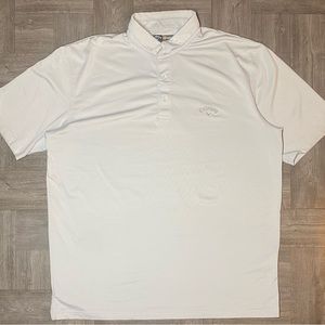 Callaway Opti-Dri Golf Polo Shirt Men's Sz Large L Gray Stripe Polyester Casual